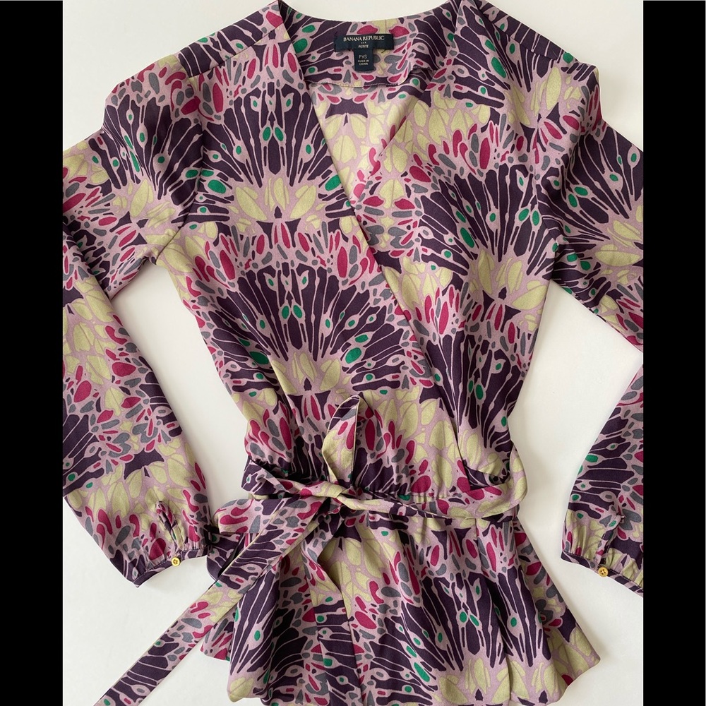 Banana Republic wrap-tie blouse